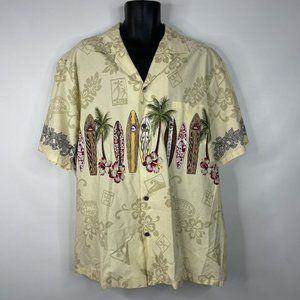 Winnie Fashion Pale Yellow North Shore Maui Surfboards Hawaiian Shirt